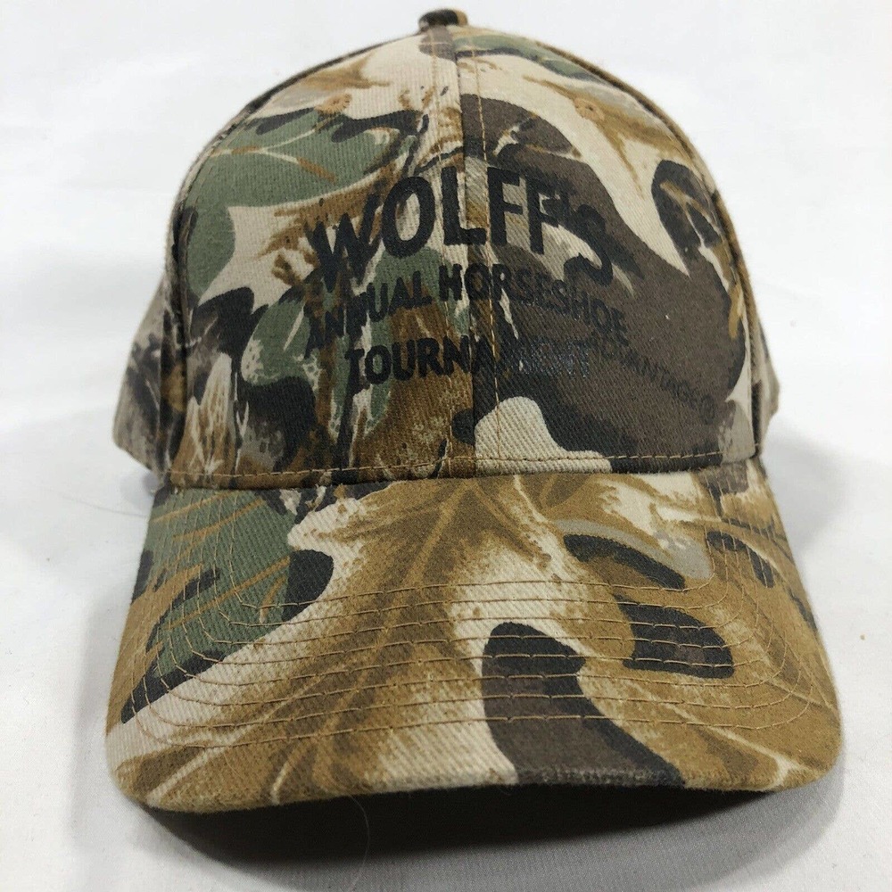 Wolff’s Annual Horseshoe Tournament Advantage Camo Hat Cap One Size Fits Most OS